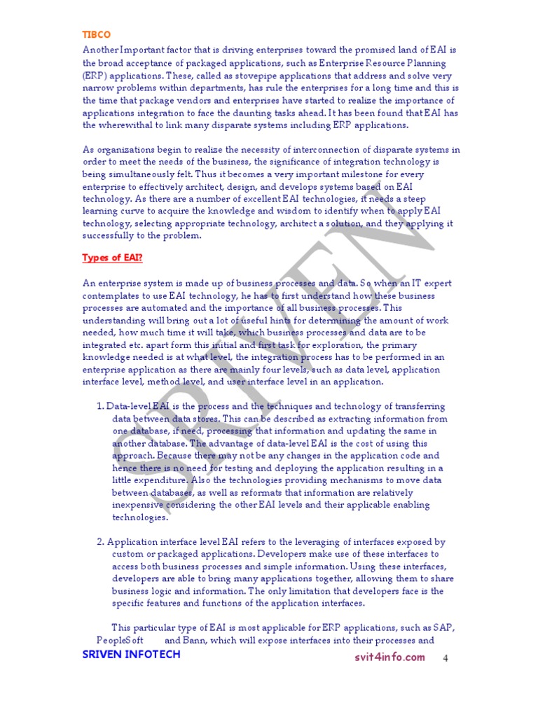 EAI Technologies and Integration Levels | PDF | Application Programming ...