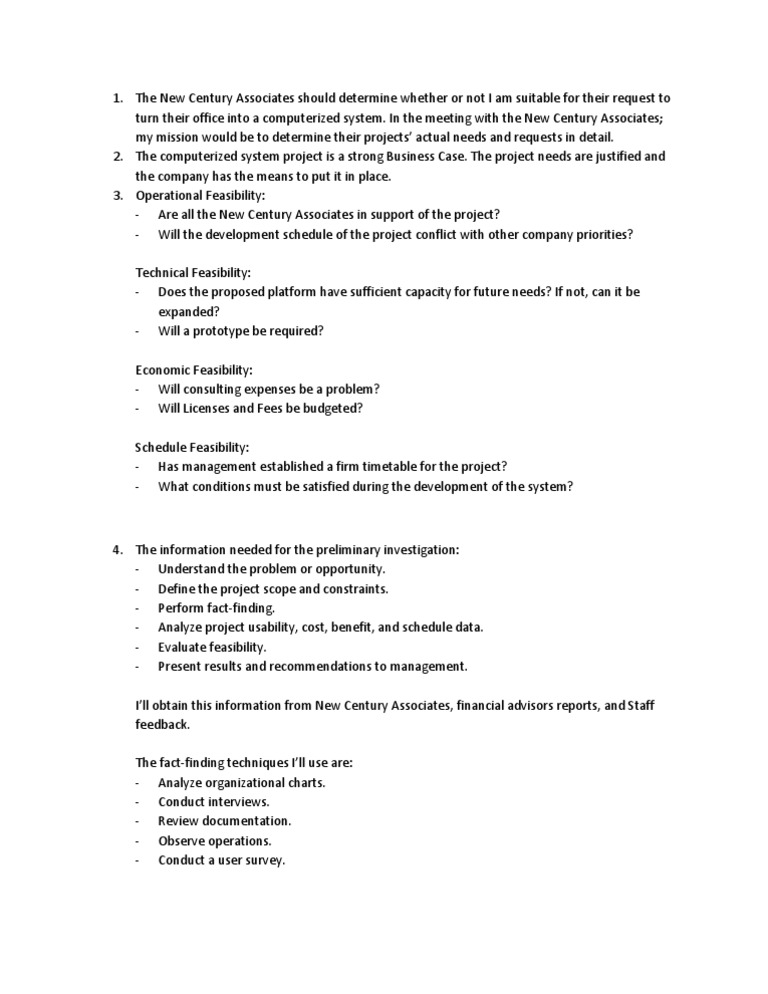 Ch 2 New Century Health Clinic Case Study Pdf Feasibility Study Case Study