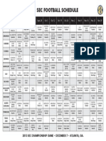2013 SEC Football Master Schedule