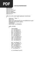 Calculator Program Program