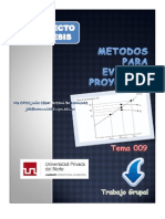 PROYET, Tema 009, Metodos Evaluacion Proyectos Tarea