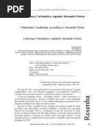 Barlach, Lisete. (2012). A Liderança Carismática, segundo Alexandre Dorna. Psicologia Política 12(24).