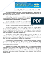 July01.2013solon Dismisses As Saber Rattling China's "Counterstrike" Threat vs. PHL