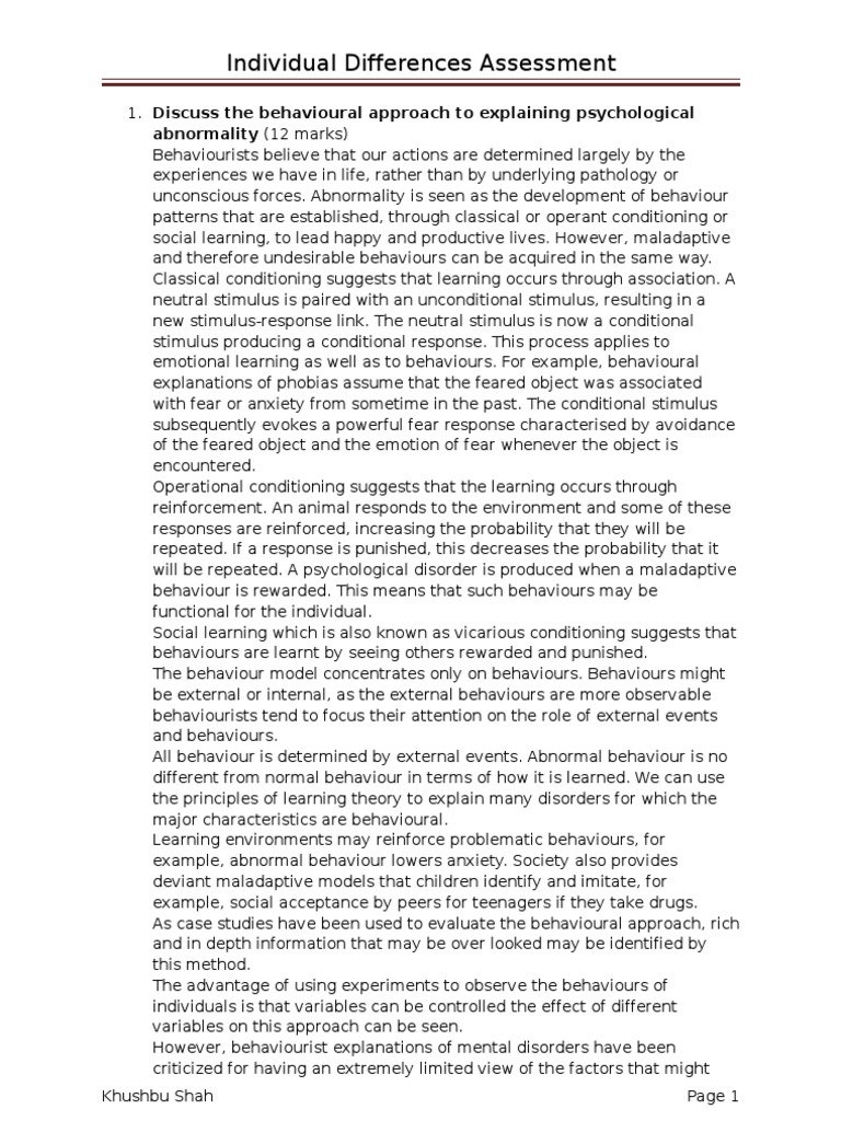 Celebrating individual differences essay image