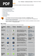 Toolboxes and Toolbars: Main Toolbox