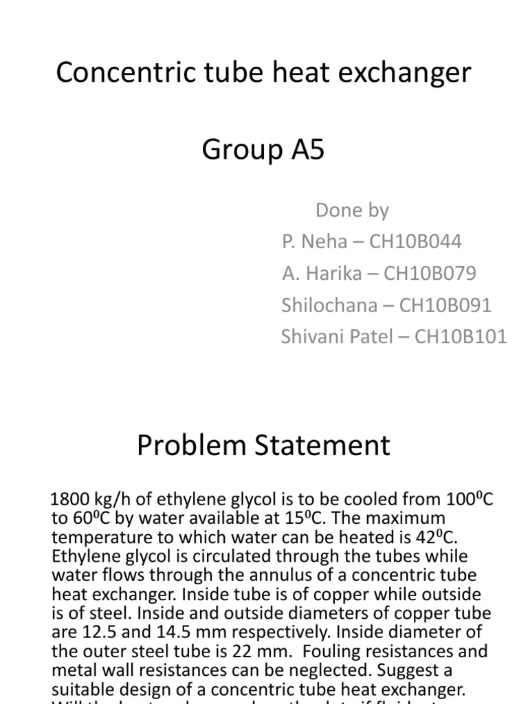Concentric Heat Tube Exchanger | PDF | Reynolds Number | Heat Exchanger