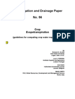 Crop
Evapotranspiration
(guidelines for computing crop water requirements)