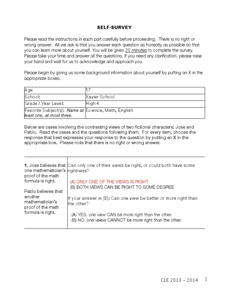 CLE Survey | PDF