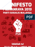 Manifesto PRU13 PSM (Bahasa Malaysia)