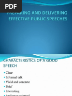 Preparing and Delivering Effective Public Speeches