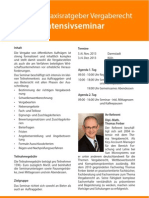 Seminar Praxisratgeber Vergaberecht - Intensivseminar