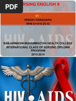 Nursing English Ii: Hengki Hanggara NPM 011016 D3 KI