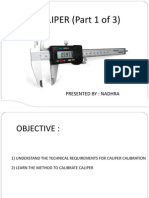 Caliper Measurement Tool Calibration Guide