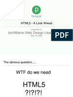 Html5 - A Look Ahead: Techmaine Web Design User S Group