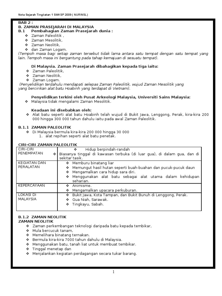Bab 2 Sejarah Tingkatan 1 Pdf