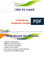 Decide To Lead: Leadlab by Sangeeth Varghese