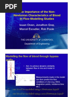 The Importance of the Non-newtonian Characteristics of Blood