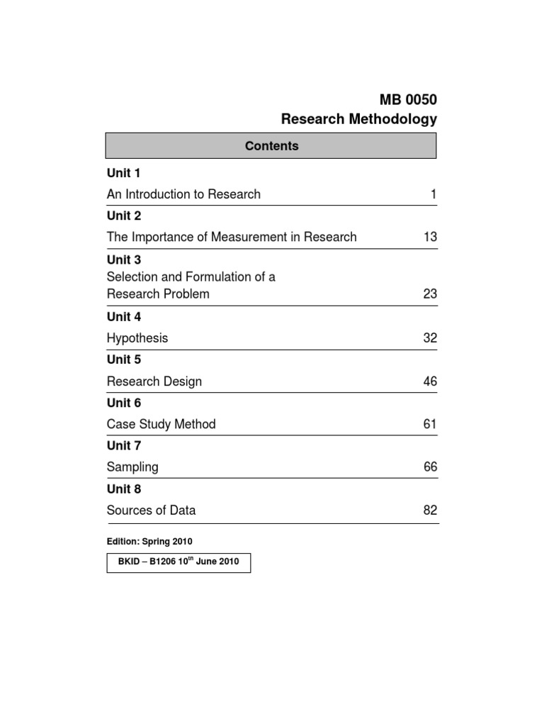Research Methodology Overview for PhD Students | PDF | Validity ...