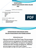 Kepentingan Rancangan Kerja - Kumpulan 1