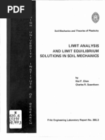 Limit Analysis and Limit Equilibrium Analysis in Soil Mechanics