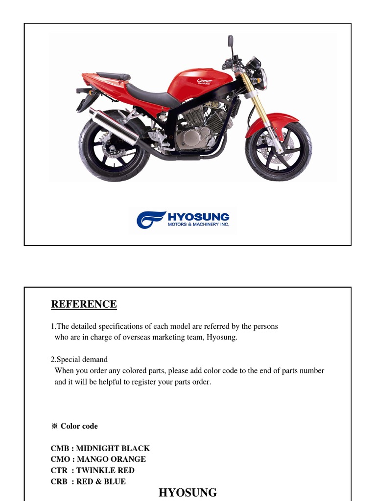 Hyosung Comet Gt 250 Complete Service Repair Manual