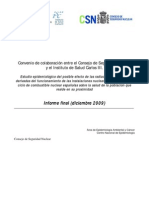 Estudio epidemiológico del posible efecto de las radiaciones ionizantes