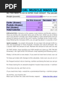 Lean Muscle Building Calculator Version 3