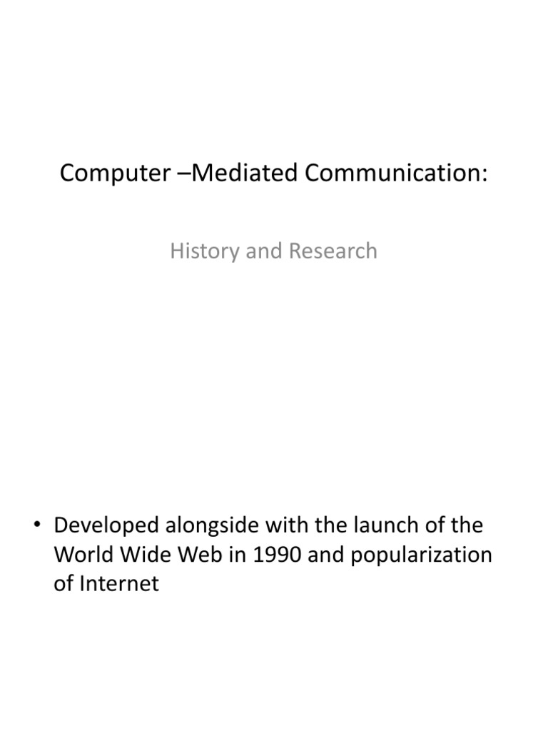Computer - Mediated Communication | PDF | Computers