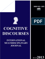 Cognitive Discourses International Multidisciplinary Journal Vol 1 Issue 1 July 2013 Nas Publishers