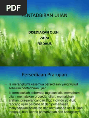 Pembinaan Dan Analisis Keputusan Ujian Pdf