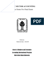 Take Home Pre-Final Exam: Public Sector Accounting