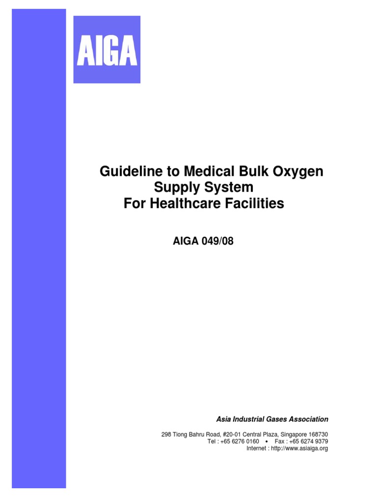 AIGA 049 08 Guideline To Bulk Medical Oxygen Supply System For