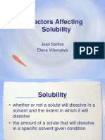 Factors Affecting Solubility: Joan Santos Elena Villanueva