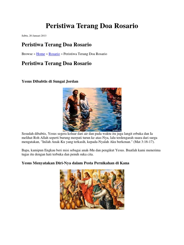 Peristiwa Terang Doa Rosario