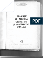 Dragusin Radu Aplicatii de Algebra, Geometrie Si Matematic Speciale 1991