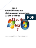 Cópia de Diferenças e Características Dos Sistemas Operacionais de 32 Bits e 64 Bits