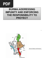 Burma:Addressing Impunity and Enforcing The Responsibility To Protect