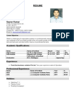Resume: Saurav Kumar