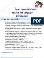 The Four-Year-Old Child's Speech and Language Development