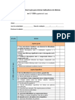 Protocolo de Observação para Detetar Indicadores de Dislexia