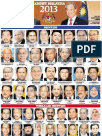 Carta Organisasi Kabinet Malaysia 2013