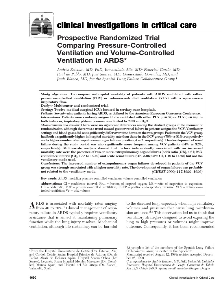 Vcv Vs Pcv In Ards Health Sciences Wellness