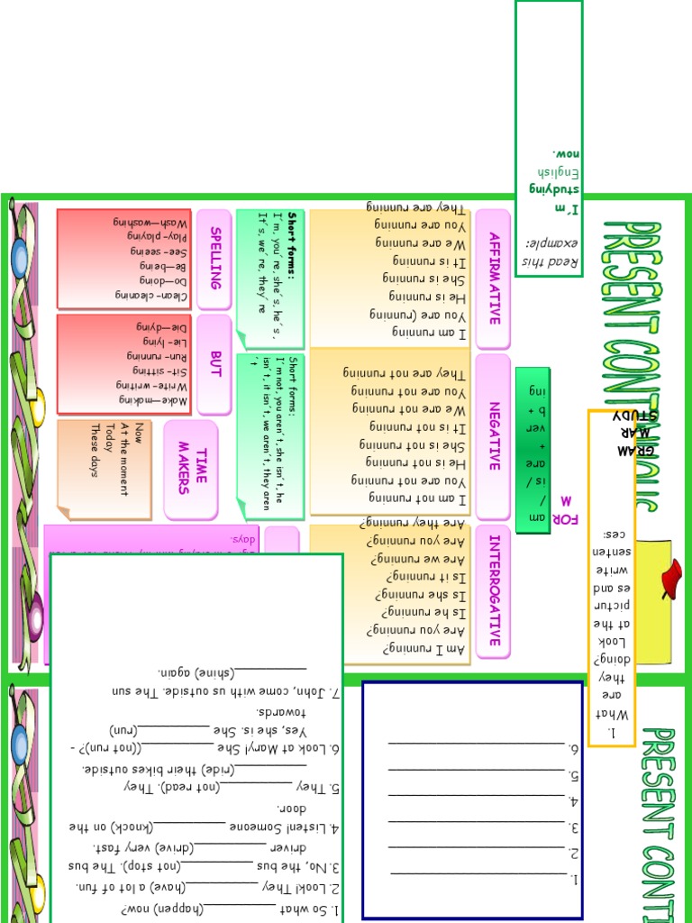 I do my homework present continuous 08 picture