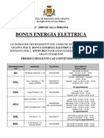 Bonus Energia Elettrica 2013