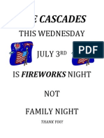 The Cascades Fireworks 