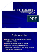 ANALISIS KEBIJAKAN PUBLIK: Iwan Sukma