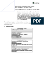 Edital Cead N 009 2012 Edital Disciplinas em Dependencia 2012 2 PDF