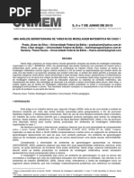 VIII CNMEM_UMA ANÁLISE BERNSTEINIANA DE TAREFAS DE MODELAGEM MATEMÁTICA NO CASO 1