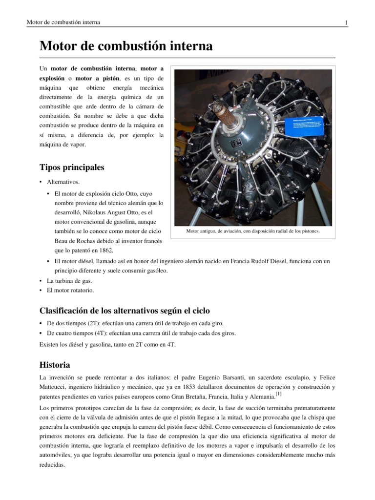 Combustión Interna | PDF | Motor de combustión interna | Motor diesel