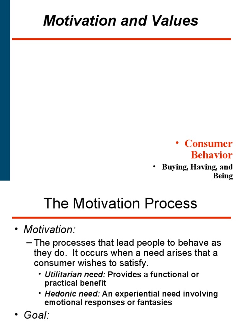 Motivation & Values | PDF | Value (Ethics) | Motivation